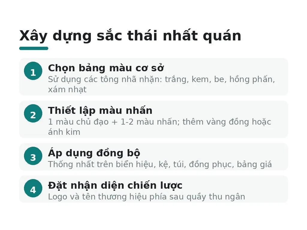 3. Màu sắc và nhận diện thương hiệu — tạo dấu ấn nhất quán