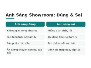 Ánh Sáng Showroom: Đúng & Sai
