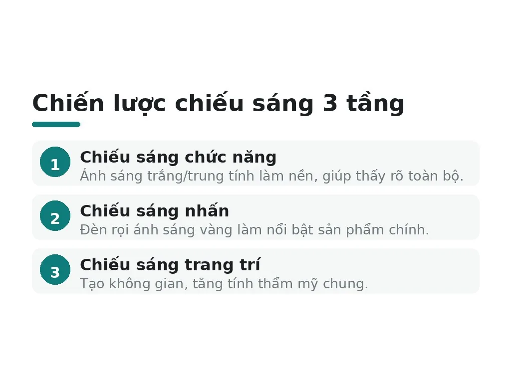 Kết hợp ánh sáng để tối ưu trải nghiệm khách