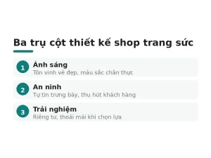 Ba trụ cột thiết kế shop trang sức