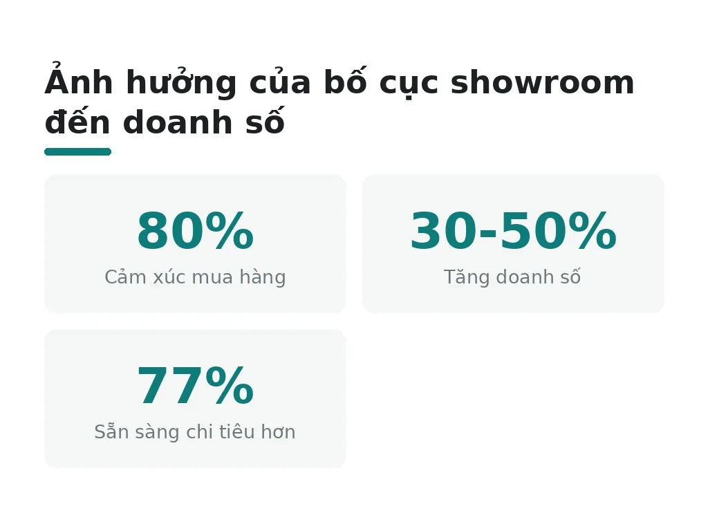 Ảnh hưởng của bố cục showroom đến doanh số