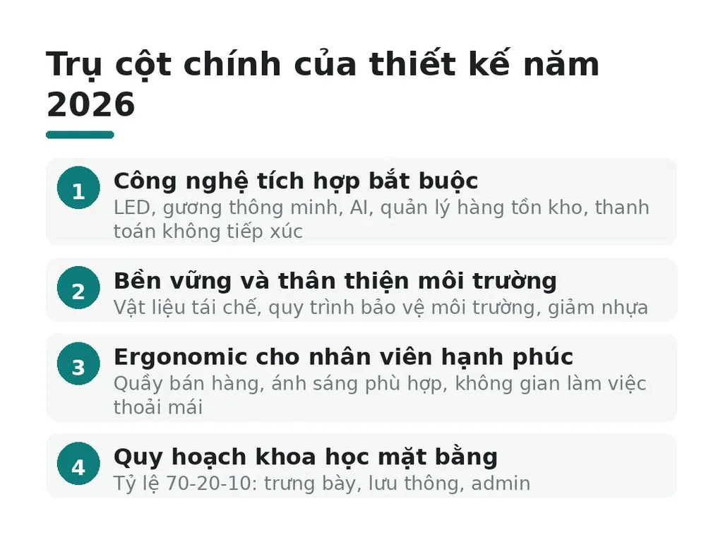 Trụ cột chính của thiết kế năm 2026