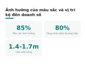 Ảnh hưởng của màu sắc và vị trí kệ đến doanh số