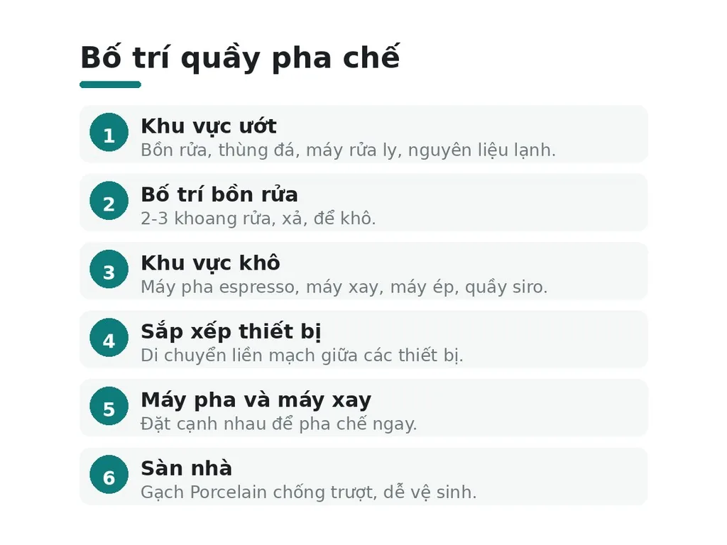 Bố trí chi tiết máy móc và dụng cụ