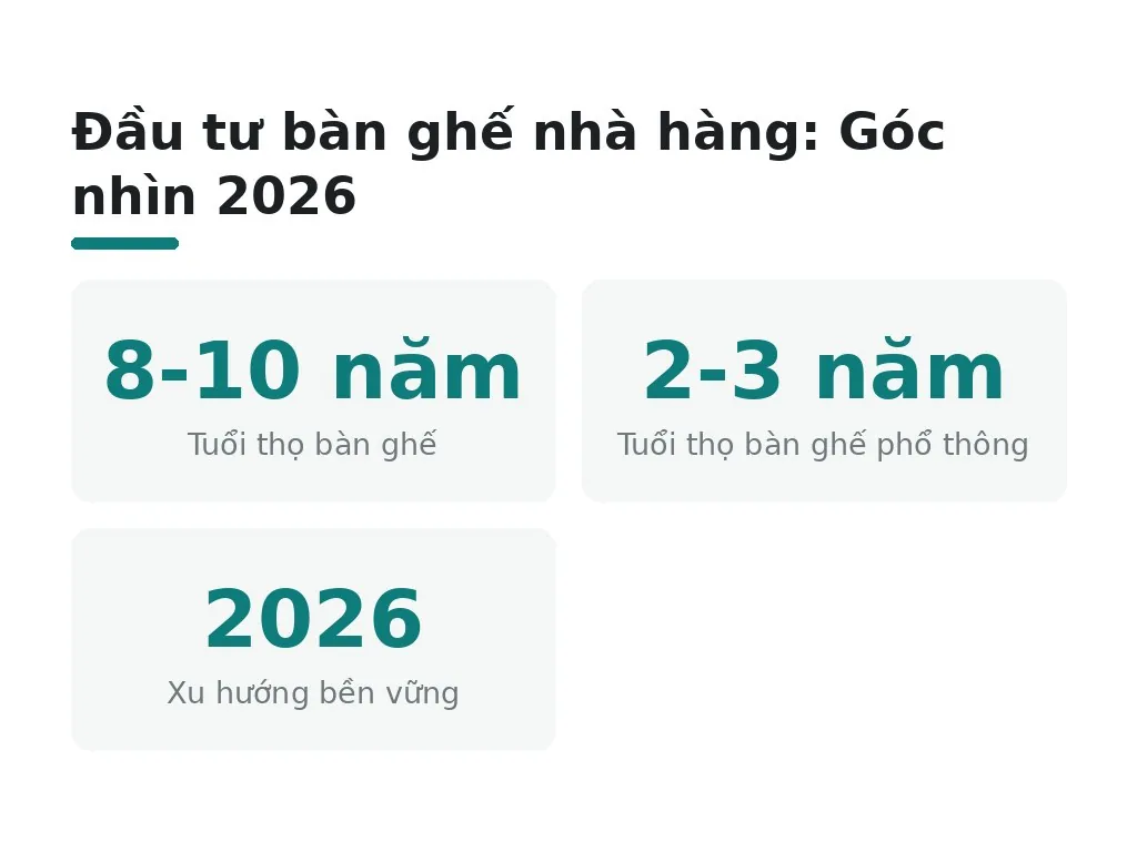 Đầu tư bàn ghế nhà hàng: Góc nhìn 2026
