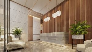 Thiết kế showroom kết hợp văn phòng hiện đại