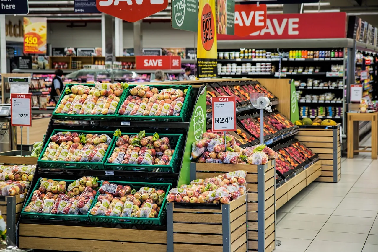 Shop floor plan zones layout retail store sections