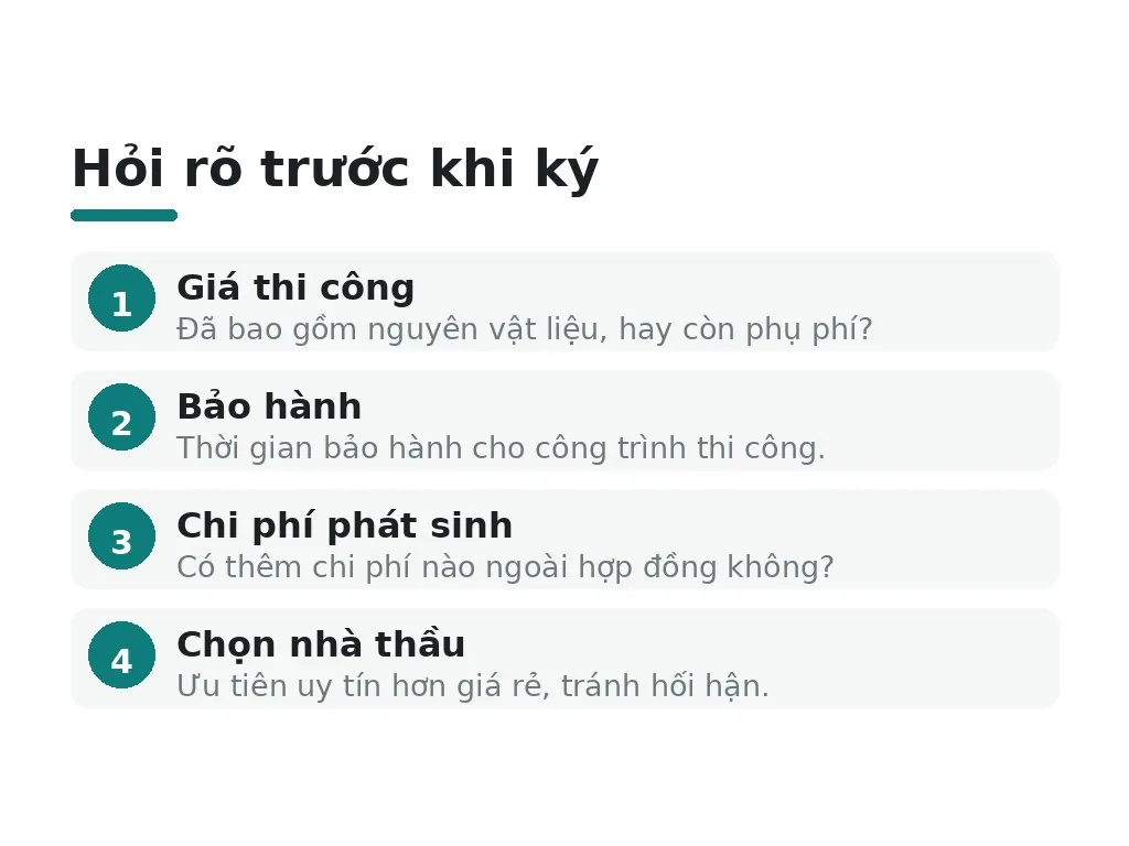 Hỏi trực tiếp nhà thầu