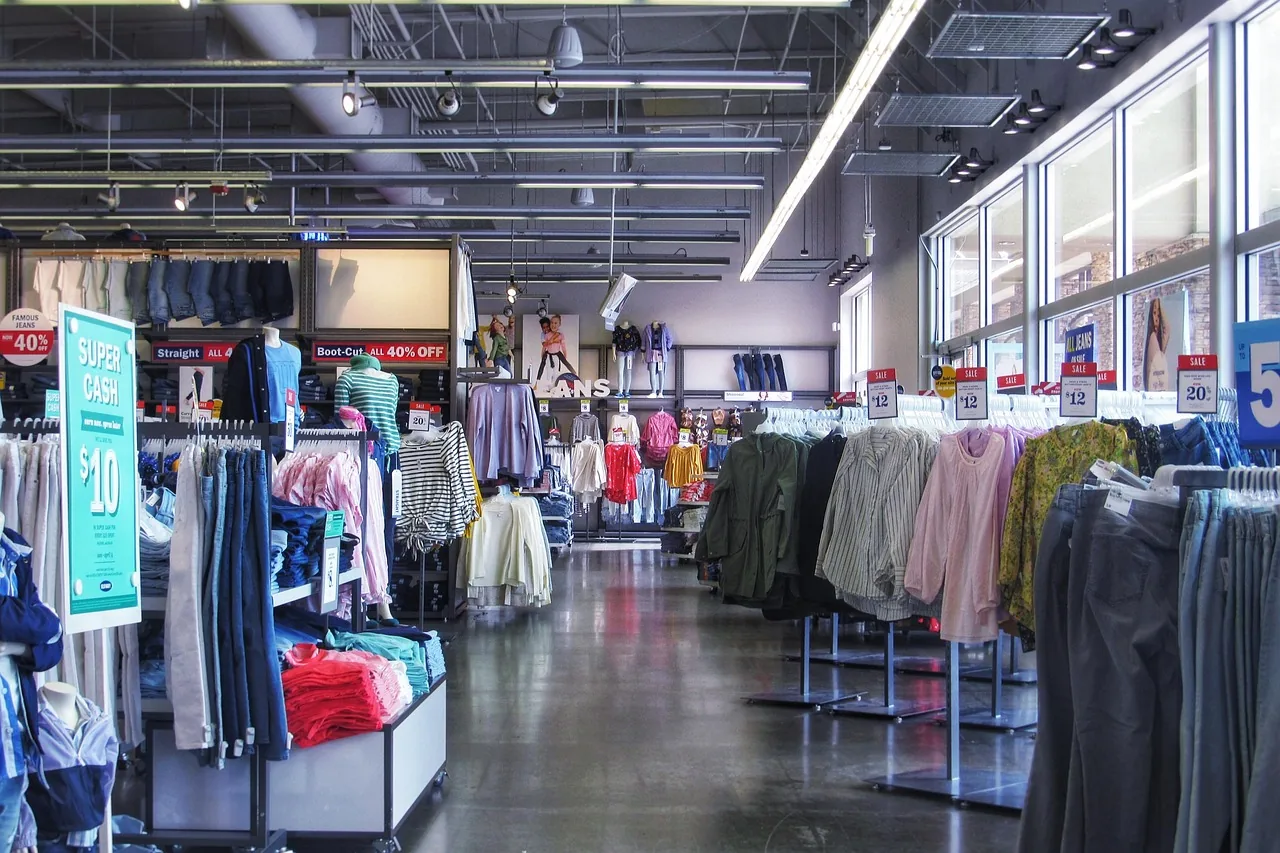 Store clothes clothing retail interior display