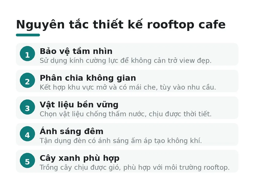 Những điểm cần nhớ khi thiết kế rooftop cafe