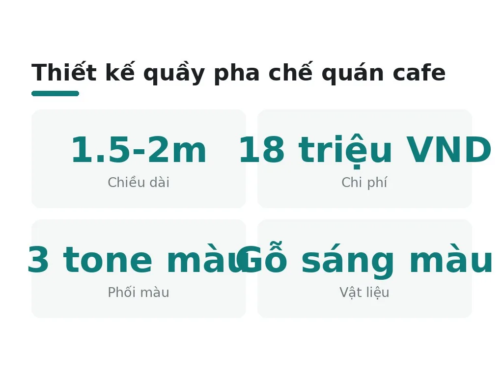 Thiết kế quầy pha chế và màu sắc