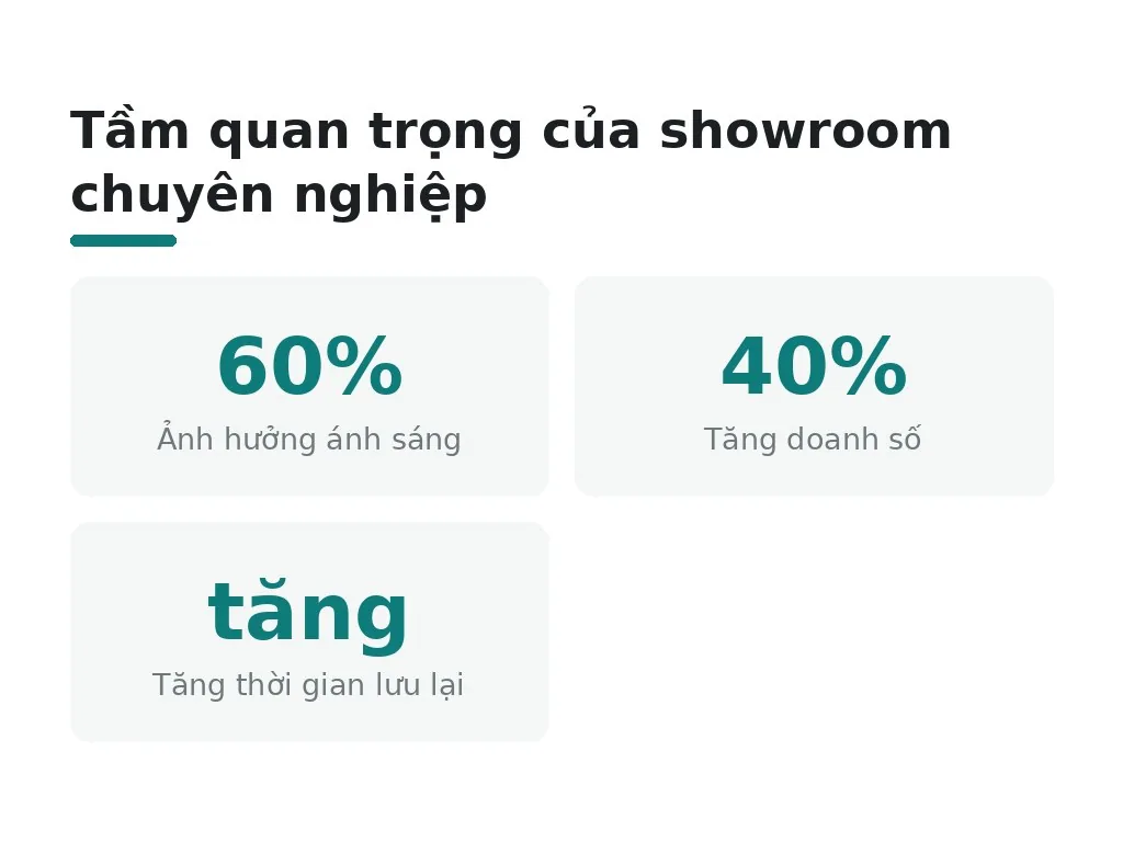 Tầm quan trọng của showroom chuyên nghiệp