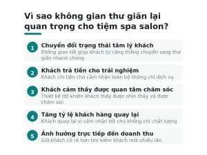 Vì sao không gian thư giãn lại quan trọng cho tiệm spa salon?