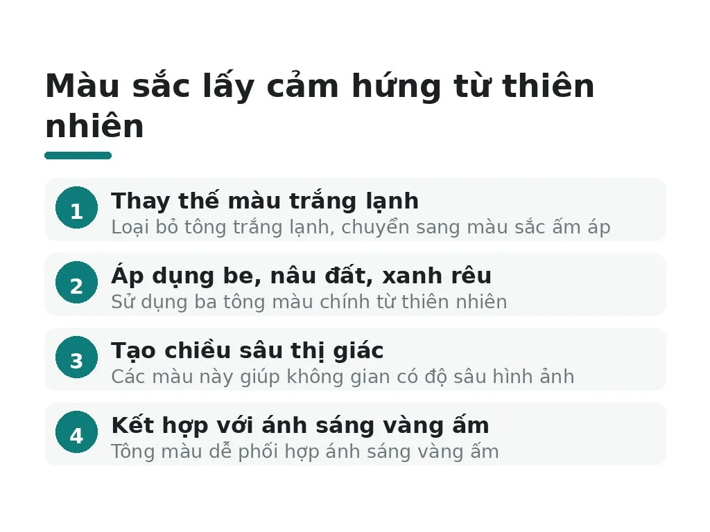 4. màu sắc lấy cảm hứng từ thiên nhiên
